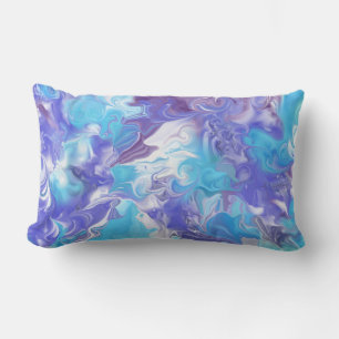 Almohada Lumbar Abstracta Tonos de Azul