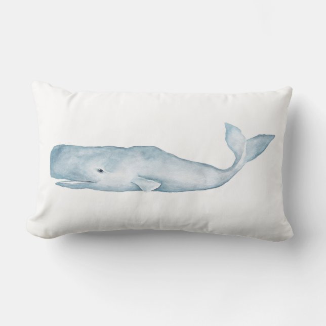 Almohada lumbar azul grande del acento (Anverso)