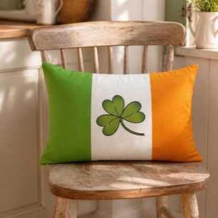 Almohada Lumbar Bandera de Irlanda Trébol