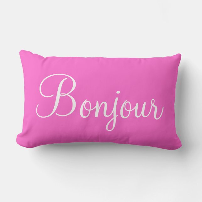Almohada lumbar Bonjour París (Anverso)