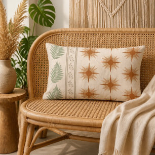 Almohada lumbar botánica geo boho