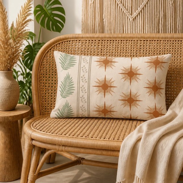 Almohada lumbar botánica geo boho (Subido por el creador)