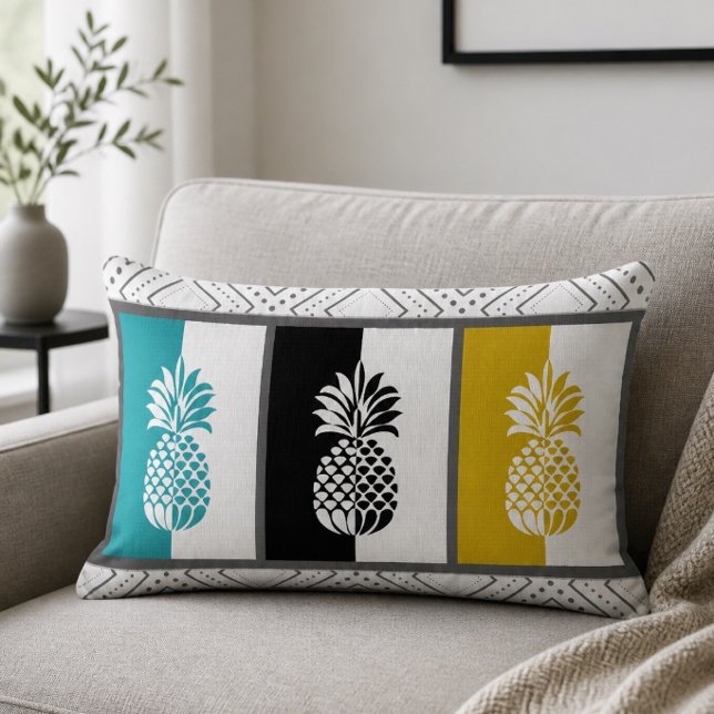 Almohada lumbar colorida de piña moderna (Subido por el creador)