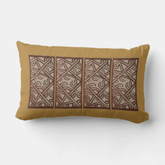 Almohada lumbar con arte inspirado en Nueva Guinea