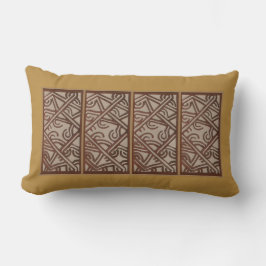Almohada lumbar con arte inspirado en Nueva Guinea