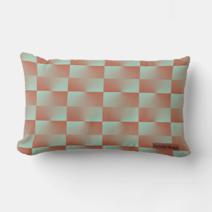 Almohada lumbar con control azul y salmón
