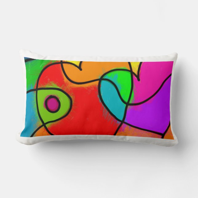 almohada lumbar con diseño de corazón (Anverso)