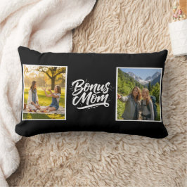 Almohada lumbar con guión de pincel "Bonus Mom" de