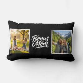 Almohada lumbar con guión de pincel "Bonus Mom" de