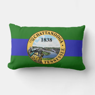 Almohada lumbar con la bandera de Chattanooga, Ten