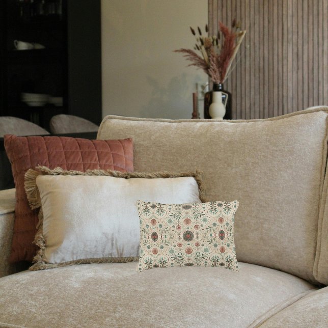Almohada lumbar con patrón de hierbas Boho (Subido por el creador)