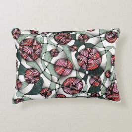 Almohada lumbar con patrón neurográfico artístico 