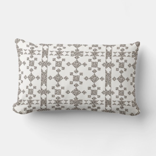 almohada lumbar contemporánea de 2 tonalidades bla (Anverso)
