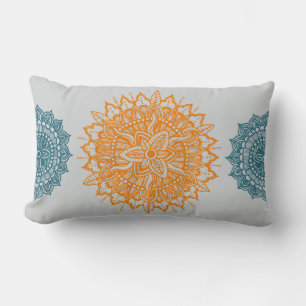 Almohada lumbar de adorno de tracería de mandala