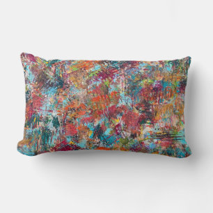 Almohada lumbar de algodón Plum Crazy