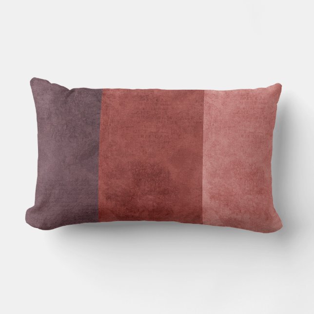 Almohada lumbar de ante como naranja quemada/cirue (Anverso)