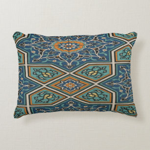 Almohada Lumbar de Baldosa Persa Turquesa – Elegan