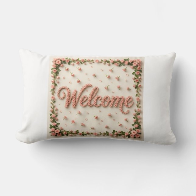 Almohada lumbar de bienvenida  (Anverso)