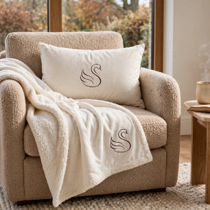 Almohada lumbar de cisne minimalista de lujo silen
