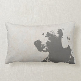 ALMOHADA LUMBAR DE COLOR TOPO DE LA IMPRESIÓN DE