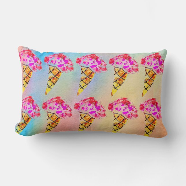 Almohada Lumbar de Cono de Helado (Anverso)