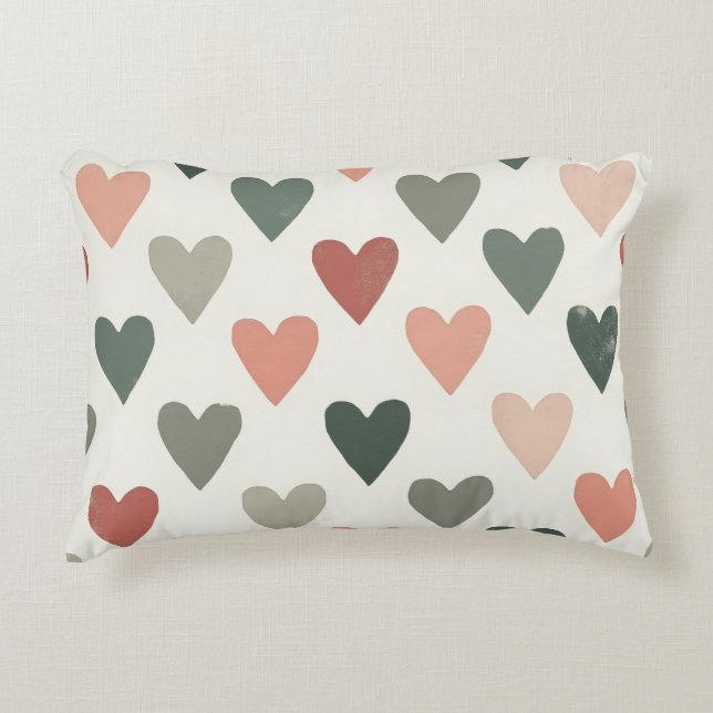 Almohada lumbar de corazones (Anverso)