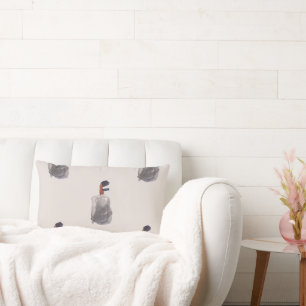 Almohada lumbar de cuarzo de color ciruela con acu