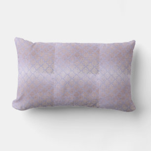 Almohada lumbar de damasco en oro lila/oro rosa