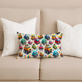 Almohada lumbar de dibujos animados de coches para