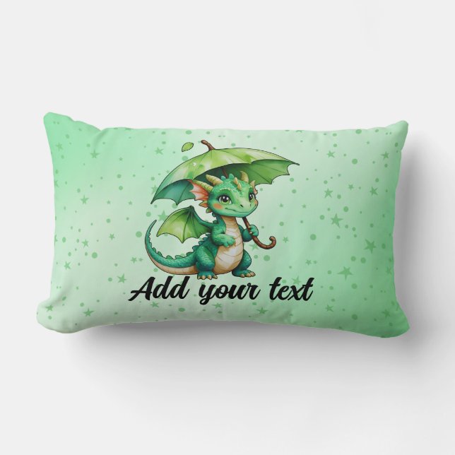 Almohada Lumbar de Dragón – Estilo Fantasía (Anverso)