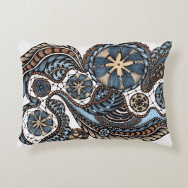 Almohada lumbar de encaje Artsy Zentangle - Polvo 