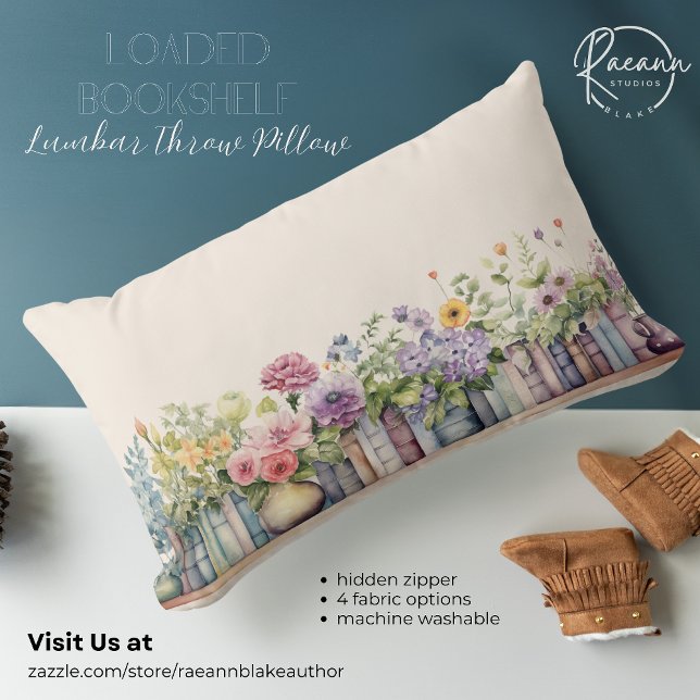 Almohada lumbar de estante de libros cargada (Subido por el creador)