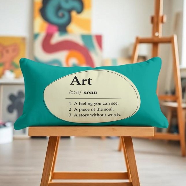 Almohada Lumbar de Estilo Diccionario de Arte Pers (Fully customizable pillow for art lovers)