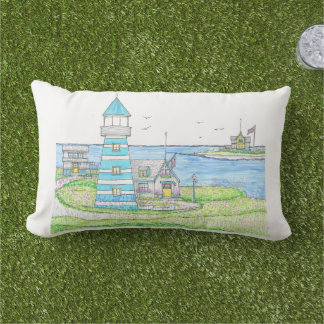 Almohada lumbar de faro Americana