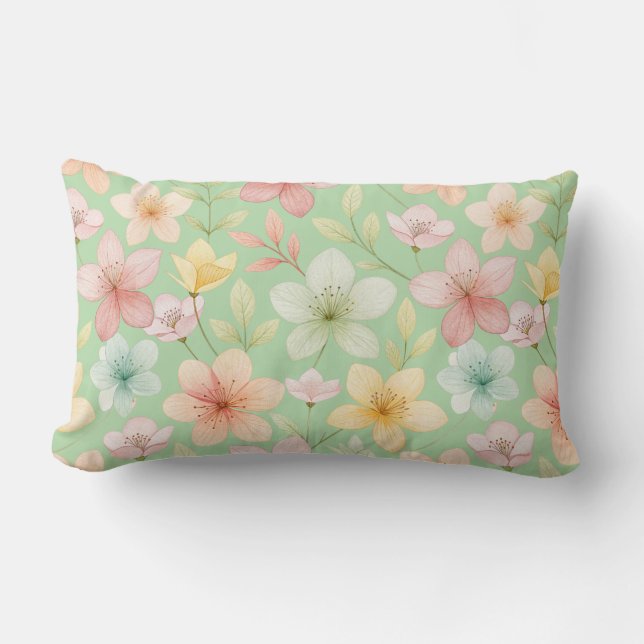 Almohada lumbar de flor de menta (Anverso)