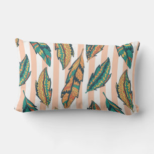 Almohada lumbar de flores coloridas