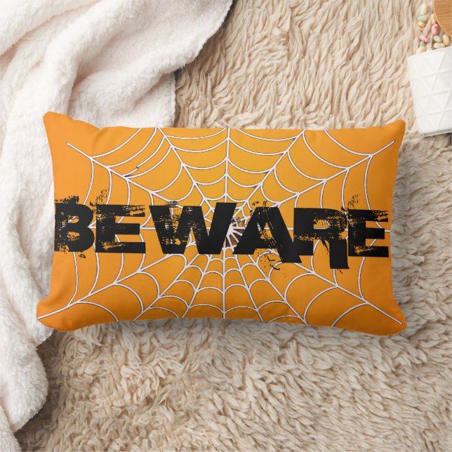 Almohada lumbar de Halloween Beware (Manta)