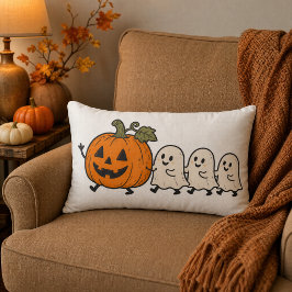 Almohada lumbar de Halloween con desfile de fantas