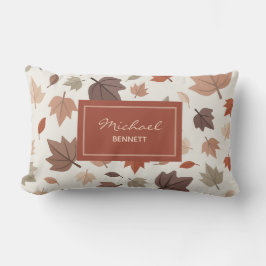 Almohada lumbar de hojas de otoño personalizada co