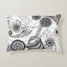 Almohada Lumbar de Ilusión Óptica en Blanco y Negr
