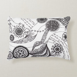 Almohada Lumbar de Ilusión Óptica en Blanco y Negr