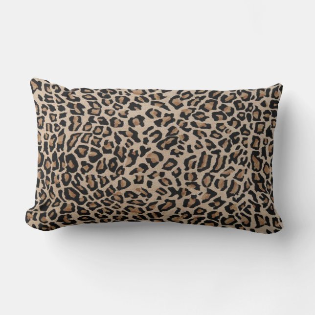Almohada lumbar de impresión leopardo (Anverso)