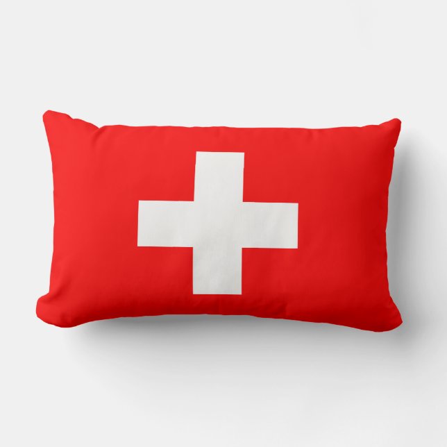 Almohada lumbar de la bandera de Suiza (Anverso)
