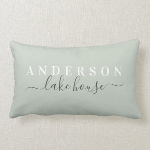 Almohada lumbar de la casa del lago familiar con a