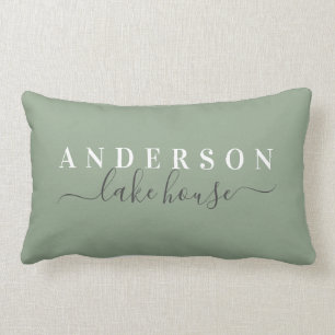 Almohada lumbar de la casa laca familiar con apell