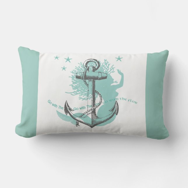 Almohada Lumbar de la Sirena Anchor (Anverso)