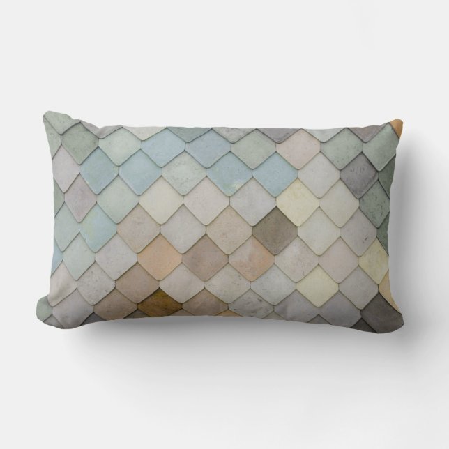 Almohada lumbar de lanzamiento con patrón de diama (Anverso)
