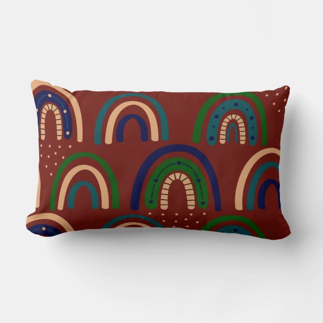 almohada lumbar de las arboladas de lluvia moderna (Anverso)