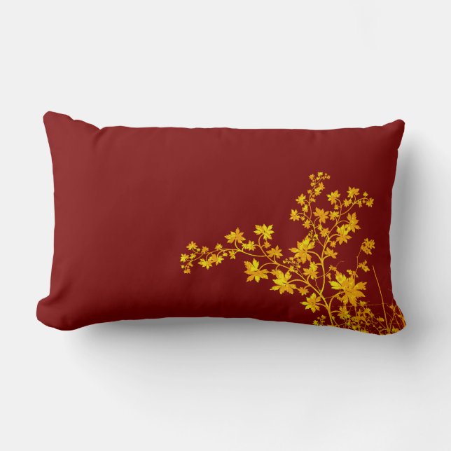 Almohada lumbar de MoJo del americano de las hojas (Anverso)