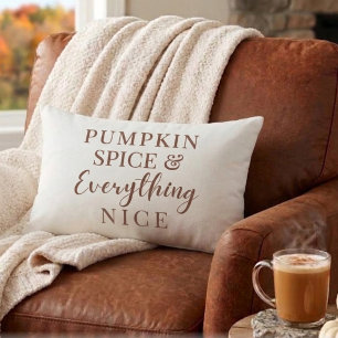 Almohada lumbar de otoño con especias de calabaza